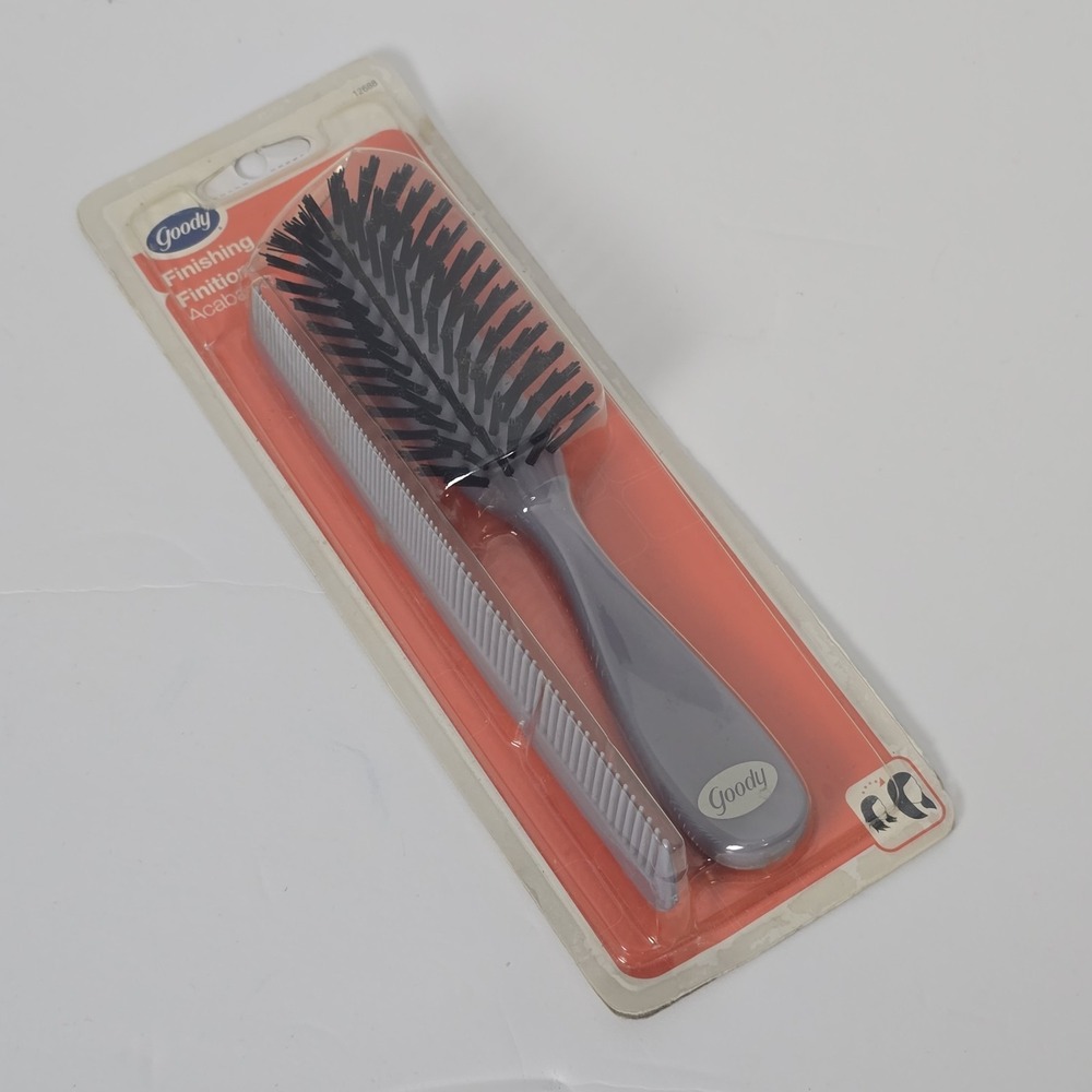 N.O.S. Goody FINISHING  2-Piece Brush & Comb gray 2008  #12688 NEW In Package